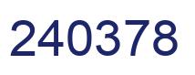 Number 240378 blue image