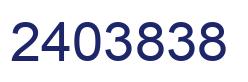 Number 2403838 blue image