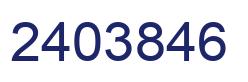 Number 2403846 blue image