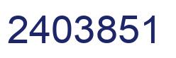 Number 2403851 blue image
