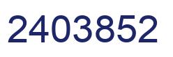 Number 2403852 blue image
