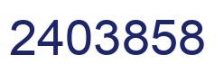 Number 2403858 blue image