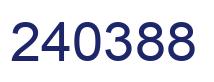 Number 240388 blue image