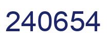 Number 240654 blue image
