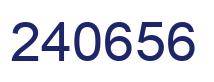 Number 240656 blue image