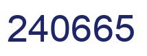 Number 240665 blue image