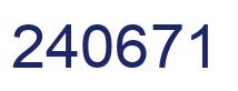 Number 240671 blue image