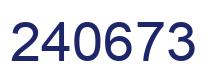 Number 240673 blue image