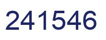 Number 241546 blue image