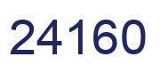 Number 24160 blue image