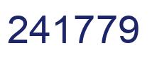 Number 241779 blue image