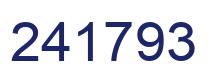 Number 241793 blue image