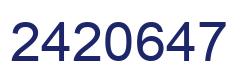Number 2420647 blue image