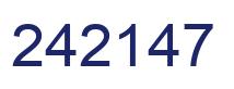 Number 242147 blue image