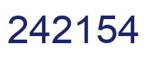 Number 242154 blue image
