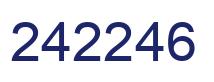 Number 242246 blue image