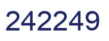Number 242249 blue image