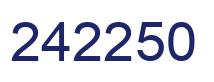 Number 242250 blue image
