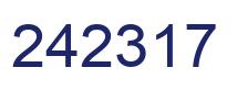 Number 242317 blue image