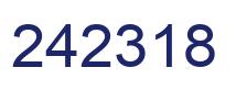Number 242318 blue image