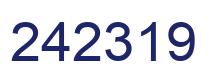 Number 242319 blue image