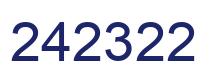 Number 242322 blue image