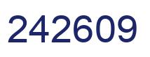 Number 242609 blue image