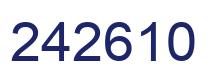 Number 242610 blue image