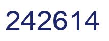 Number 242614 blue image