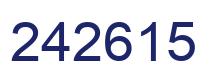 Number 242615 blue image