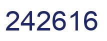 Number 242616 blue image