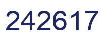 Number 242617 blue image