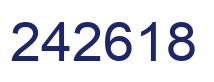 Number 242618 blue image