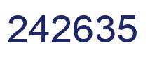 Number 242635 blue image