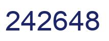 Number 242648 blue image