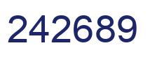 Número 242689 imagen azul