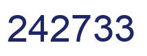 Number 242733 blue image