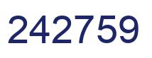 Number 242759 blue image
