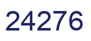 Number 24276 blue image