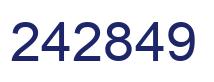 Number 242849 blue image