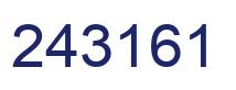 Number 243161 blue image