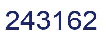 Number 243162 blue image
