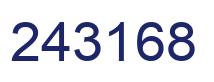 Number 243168 blue image