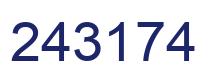 Number 243174 blue image