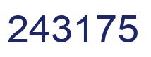 Number 243175 blue image