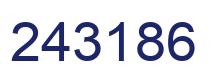 Number 243186 blue image