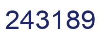 Number 243189 blue image