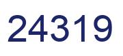 Number 24319 blue image