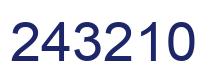 Number 243210 blue image
