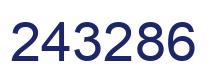 Number 243286 blue image